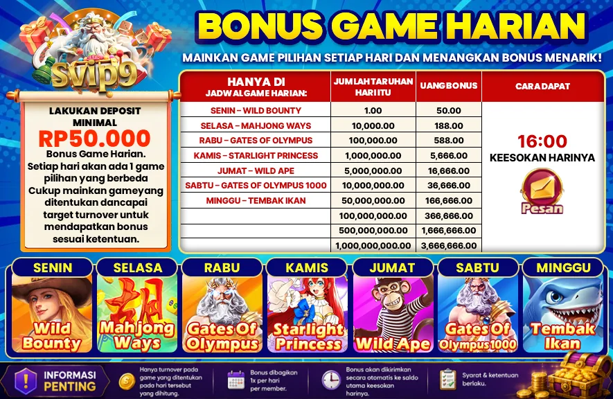 BONUS GAME HARIAN