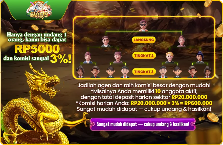Hanya dengan undang 1 orang, kamu bisa dapat RP5000 dan komisi sampai 3%!